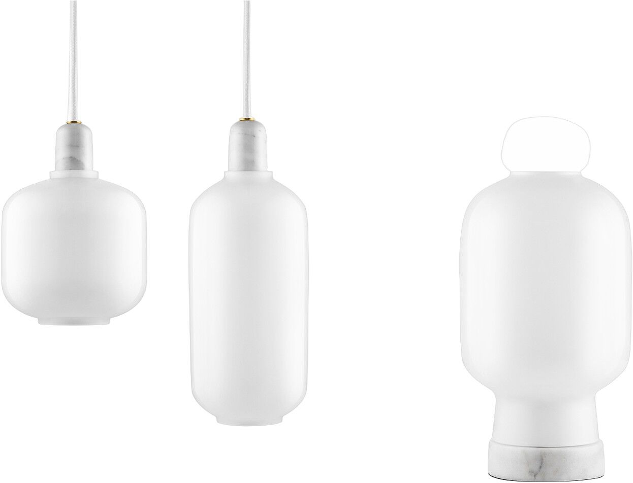 Amp bordslampa vit