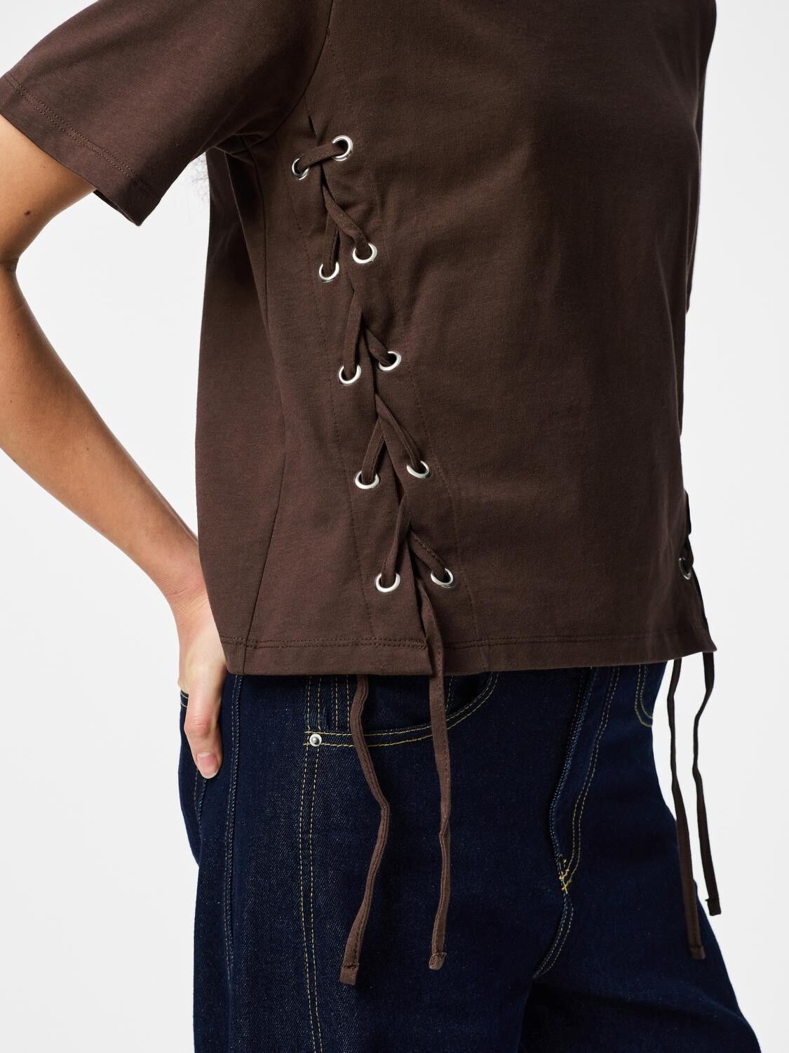 PCFENJA SS TIE DETAIL T-SHIRT JSR D