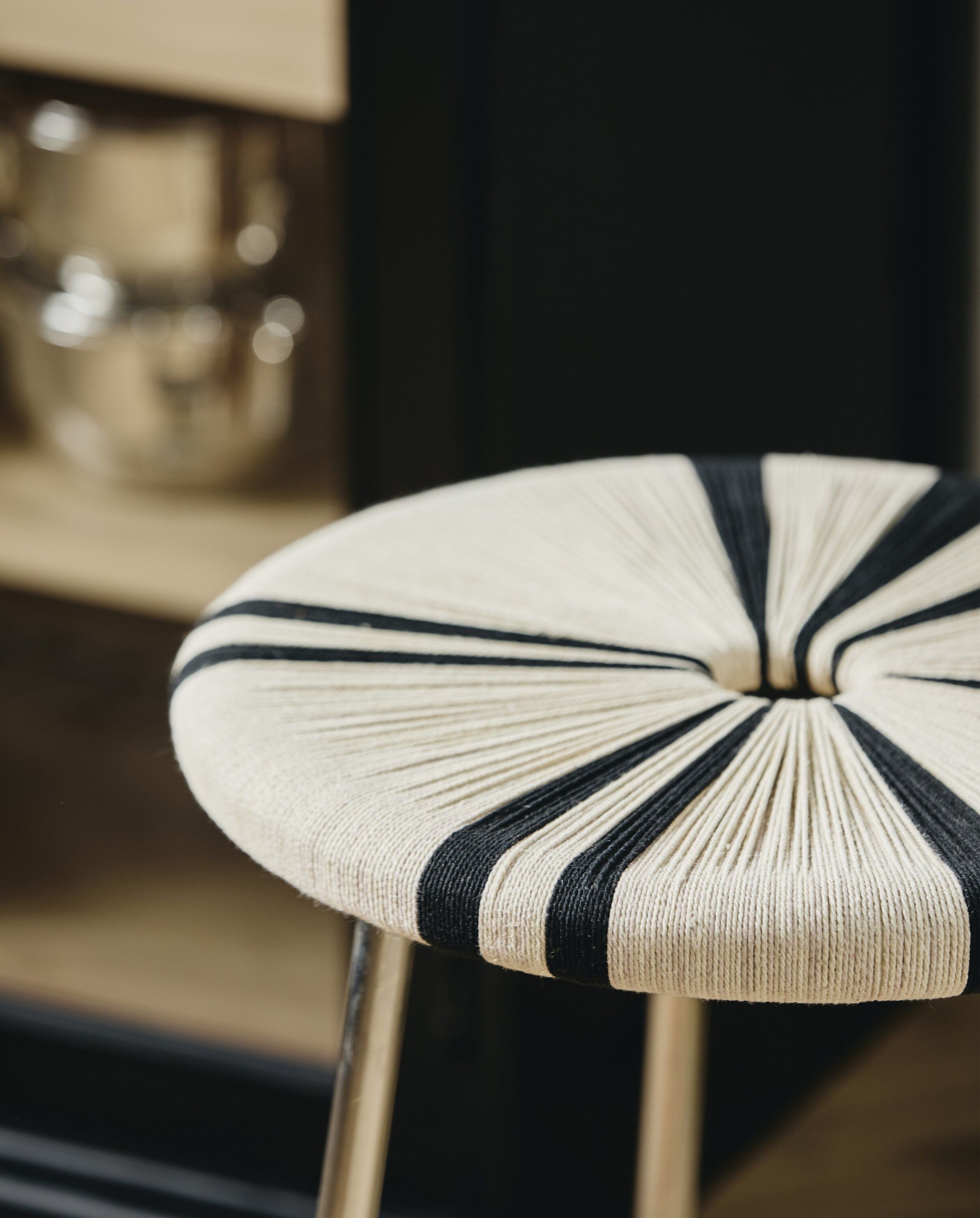 MORICE stool, high - black/ivory