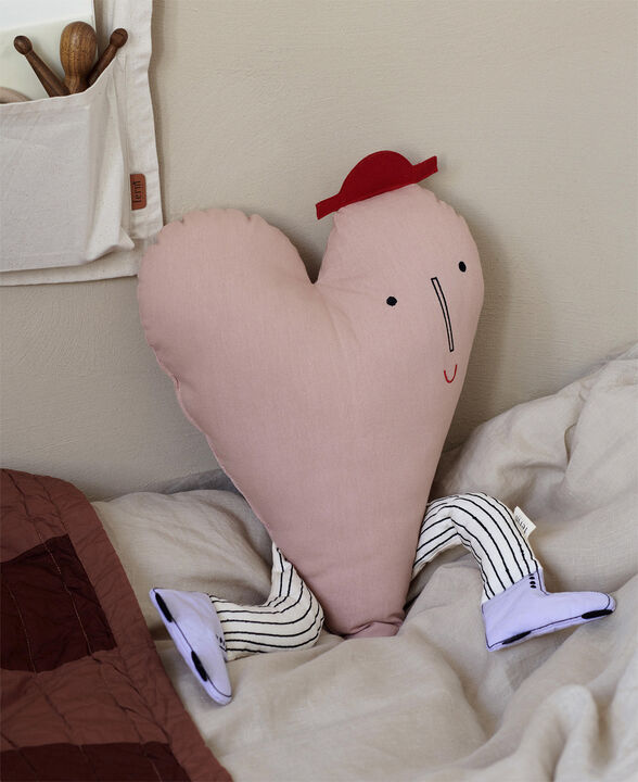 Heart Cushion - Dusty Rose