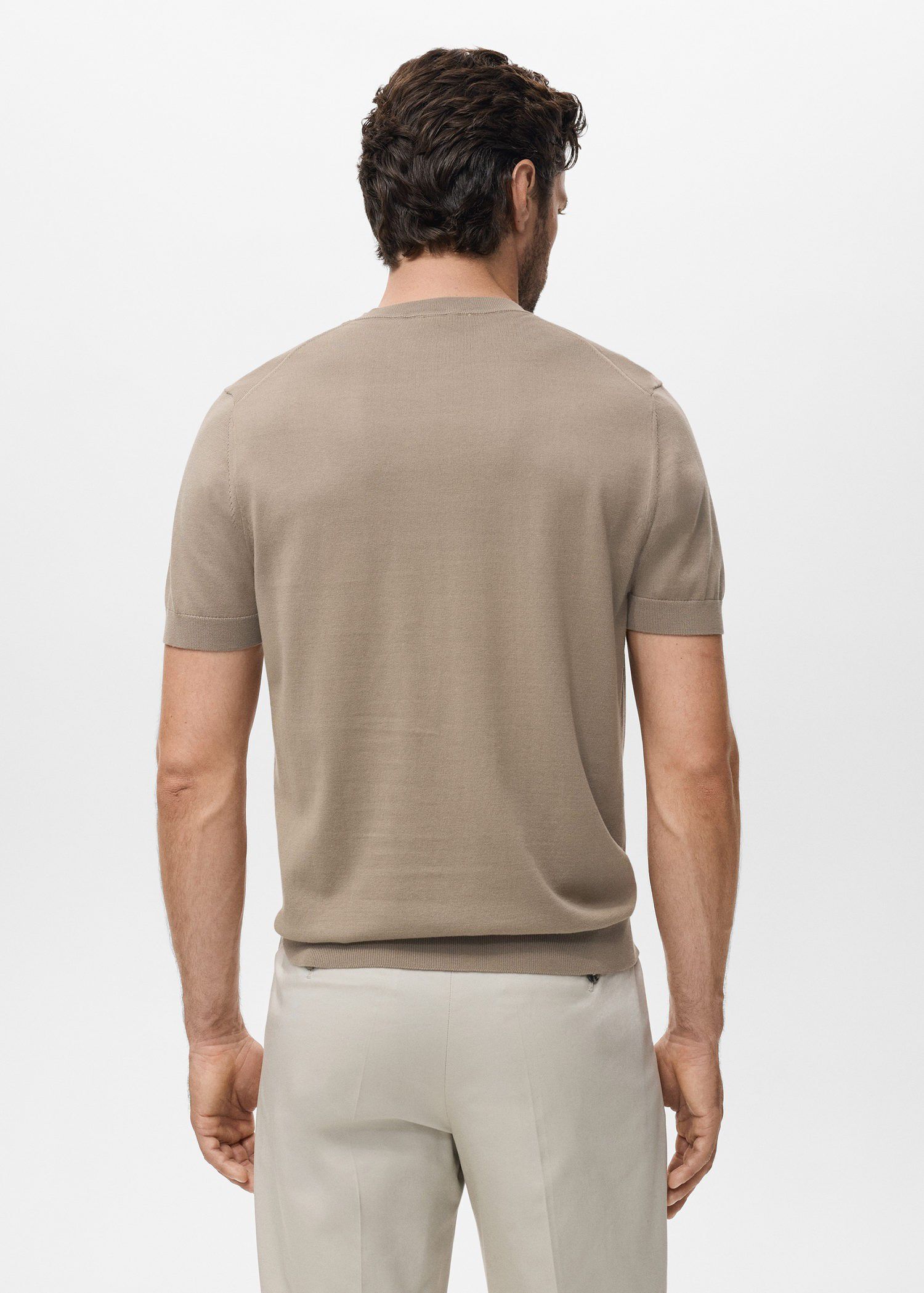 Cotton fine-knit t-shirt