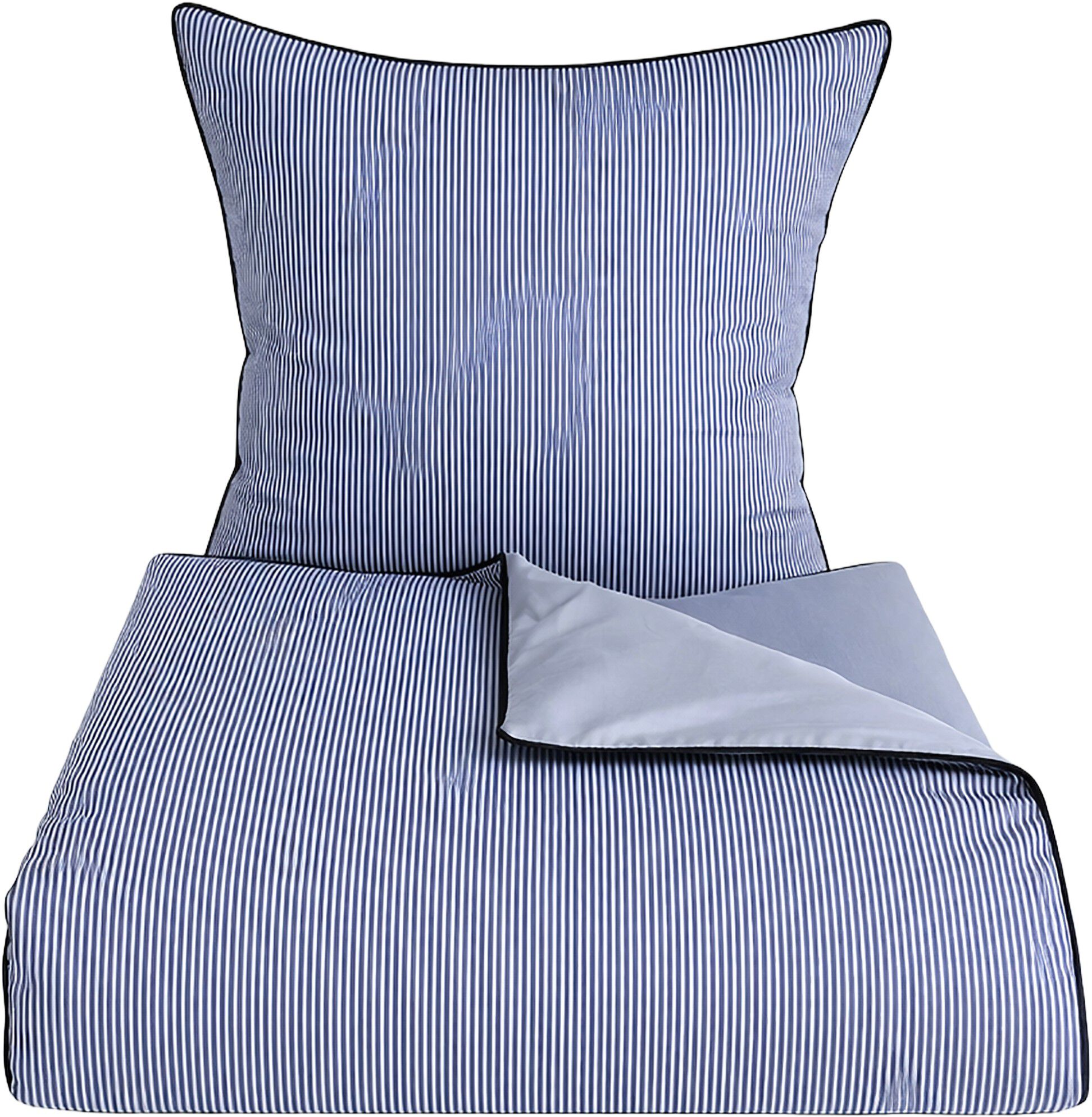 &Oslash;KOLOGISK SENGES&AElig;T - PIN STRIPE M/PIPING
