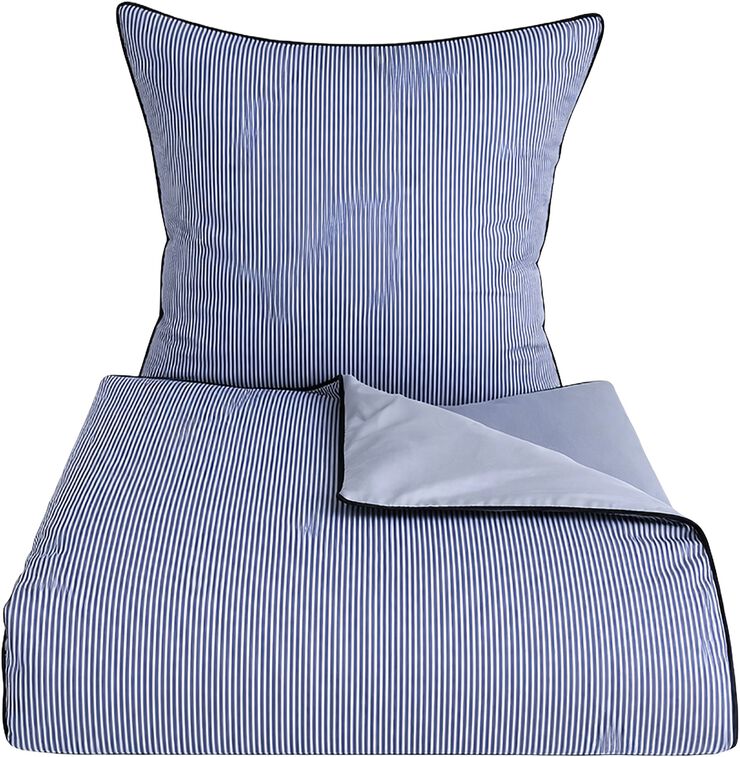 ØKOLOGISK SENGESÆT - PIN STRIPE M/PIPING