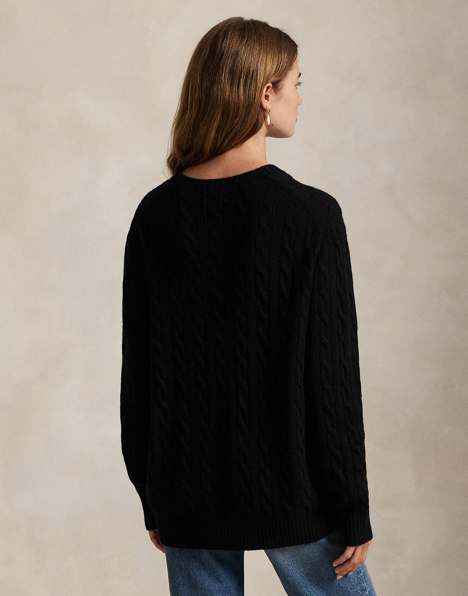 Cable Wool-Cashmere Crewneck Sweater