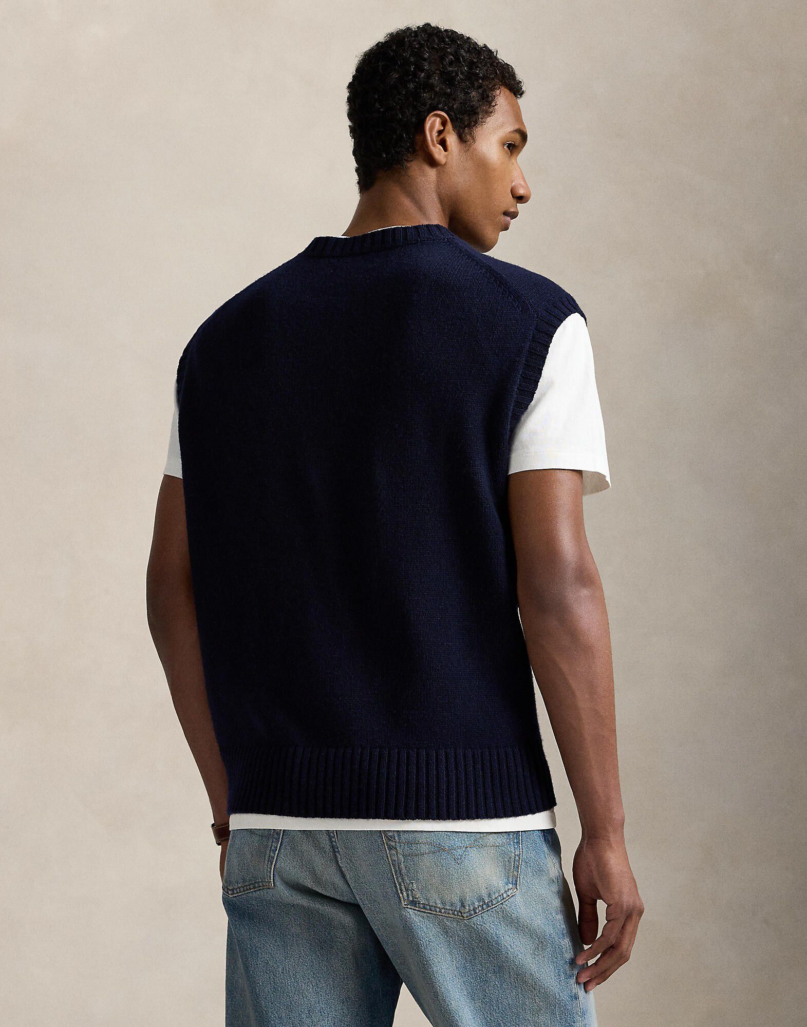 Big Fit Flag Sweater Vest