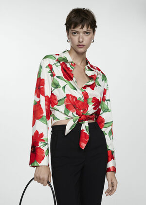Bow printed shirt
