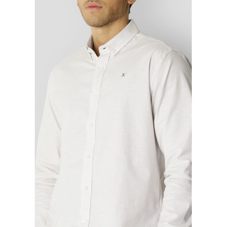 Oxford Stretch Stripe L/S