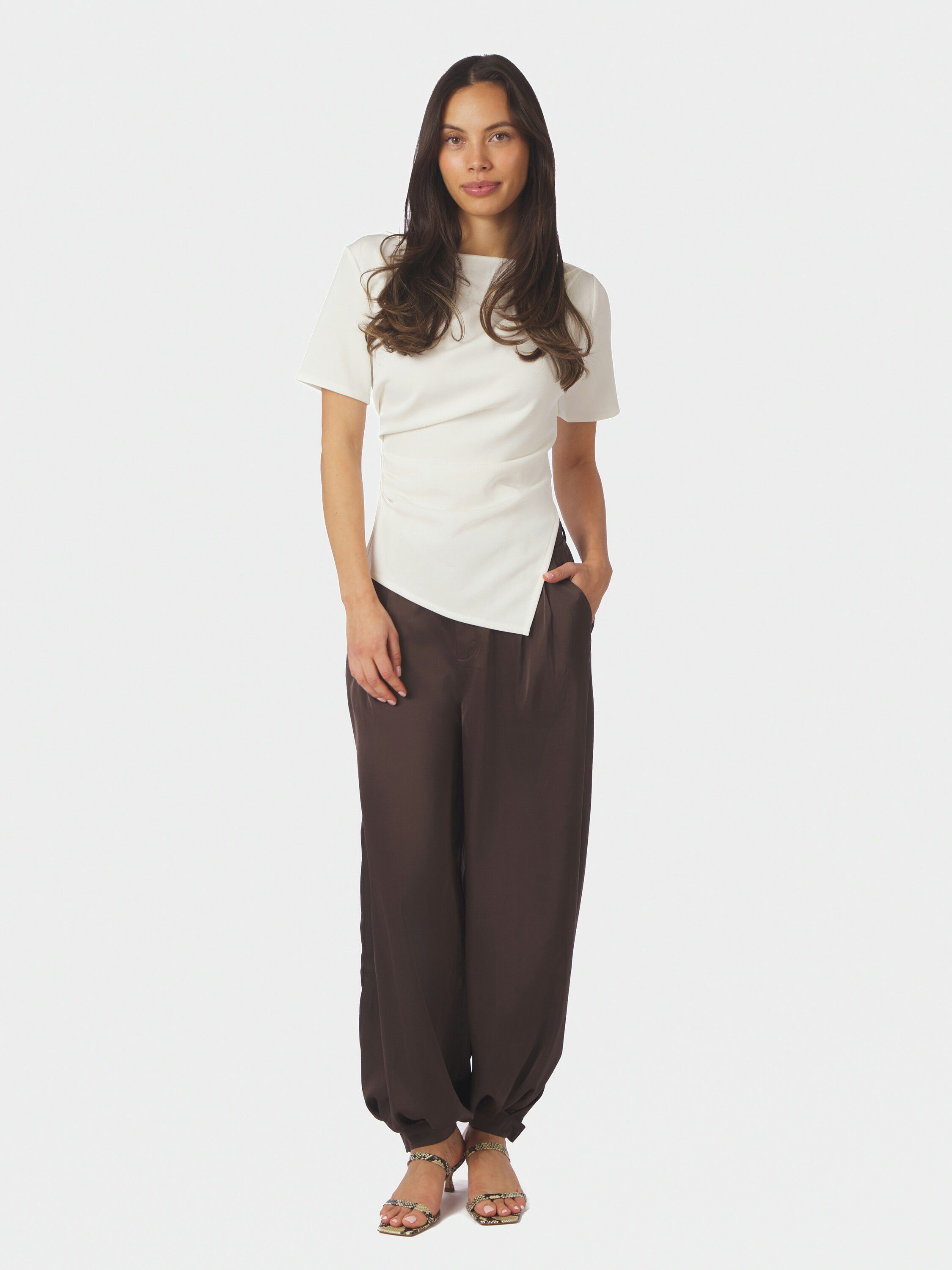 Fayla Drapy Satin Balloon Pants