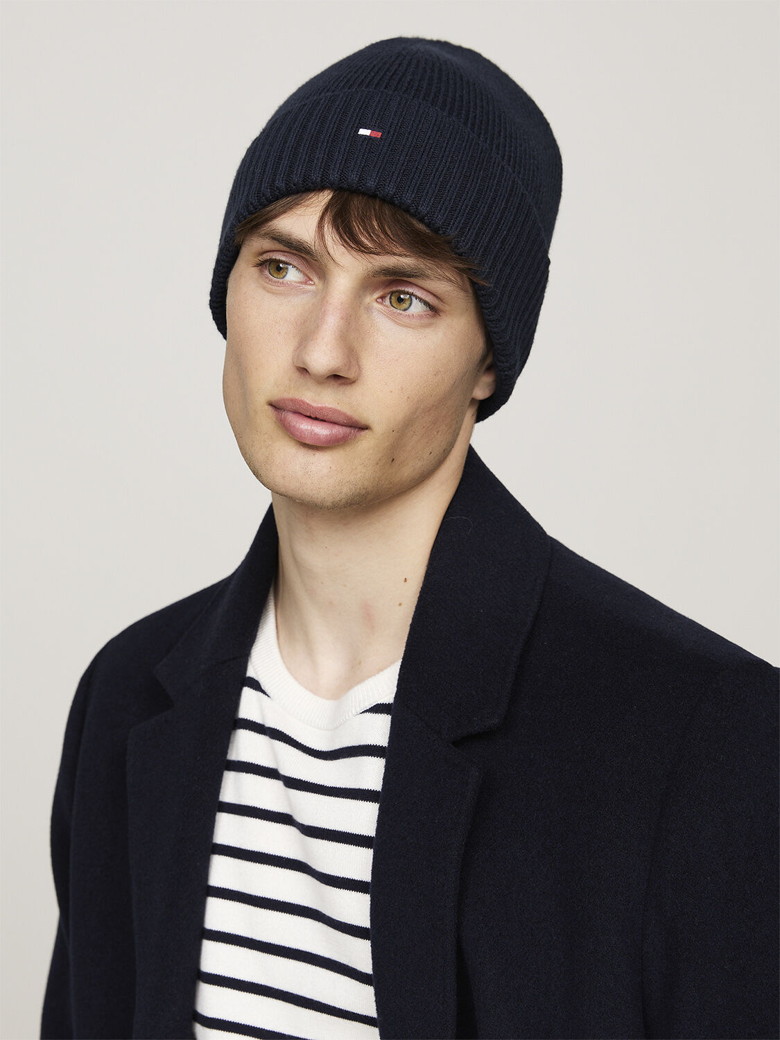 Hilfiger Flag Embroidery Beanie With Cashmere