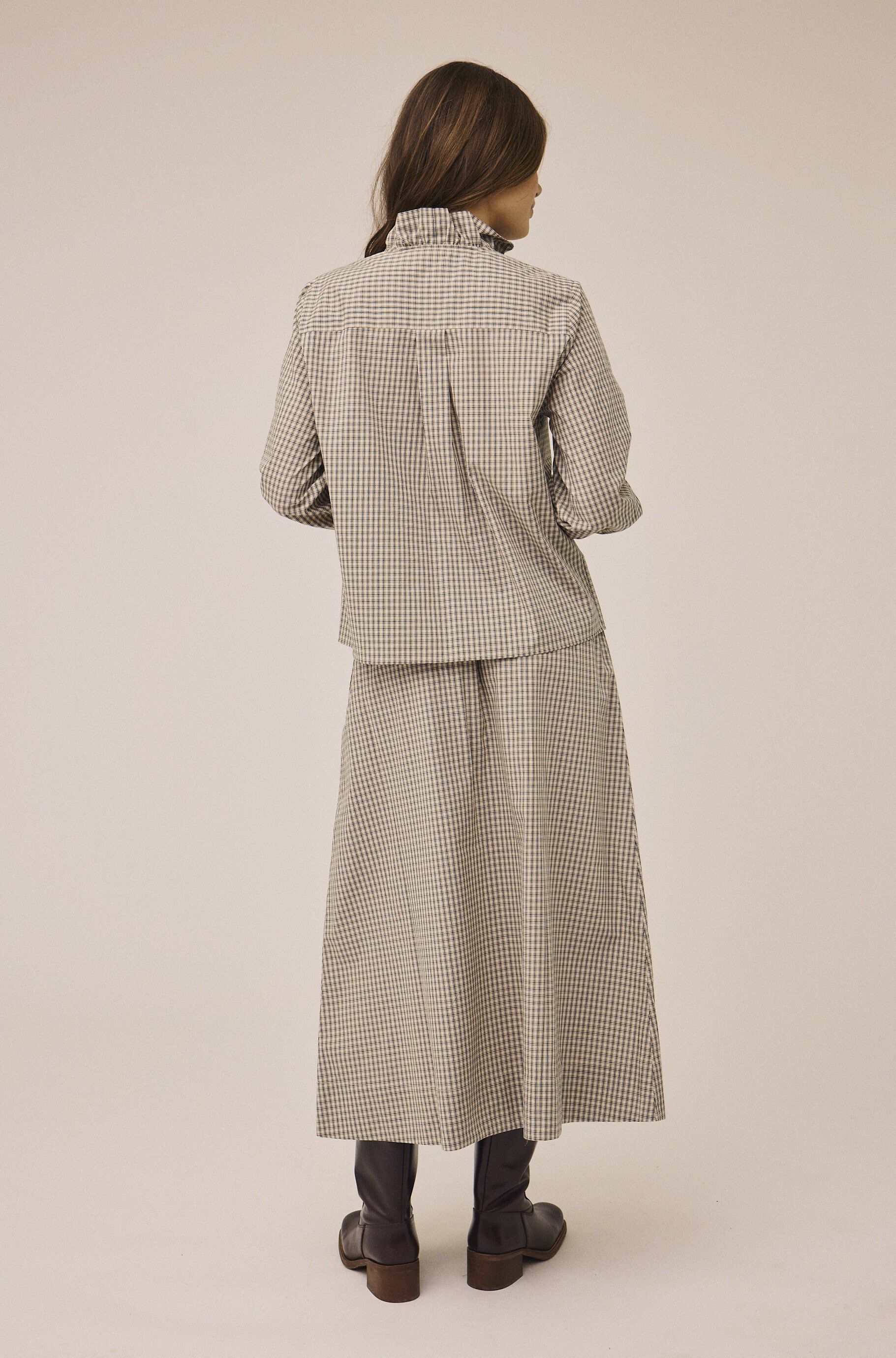Ellen 2 Check Skirt - 100% Cotton GOTS