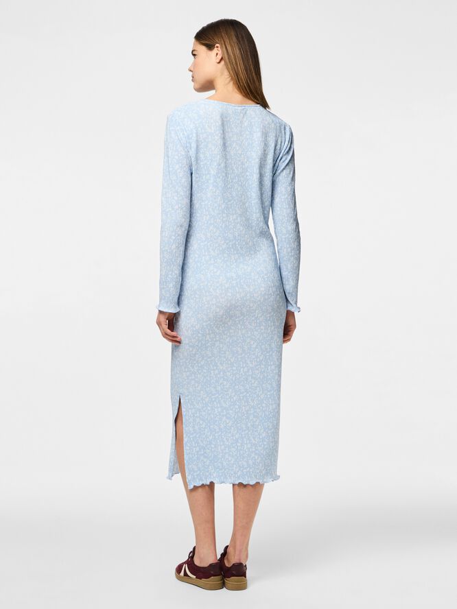 PCFLORA LS MIDI DRESS JRS BC