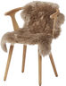 90cm-up New Zealand Sheepskin, Long Wool Taupe 90x60