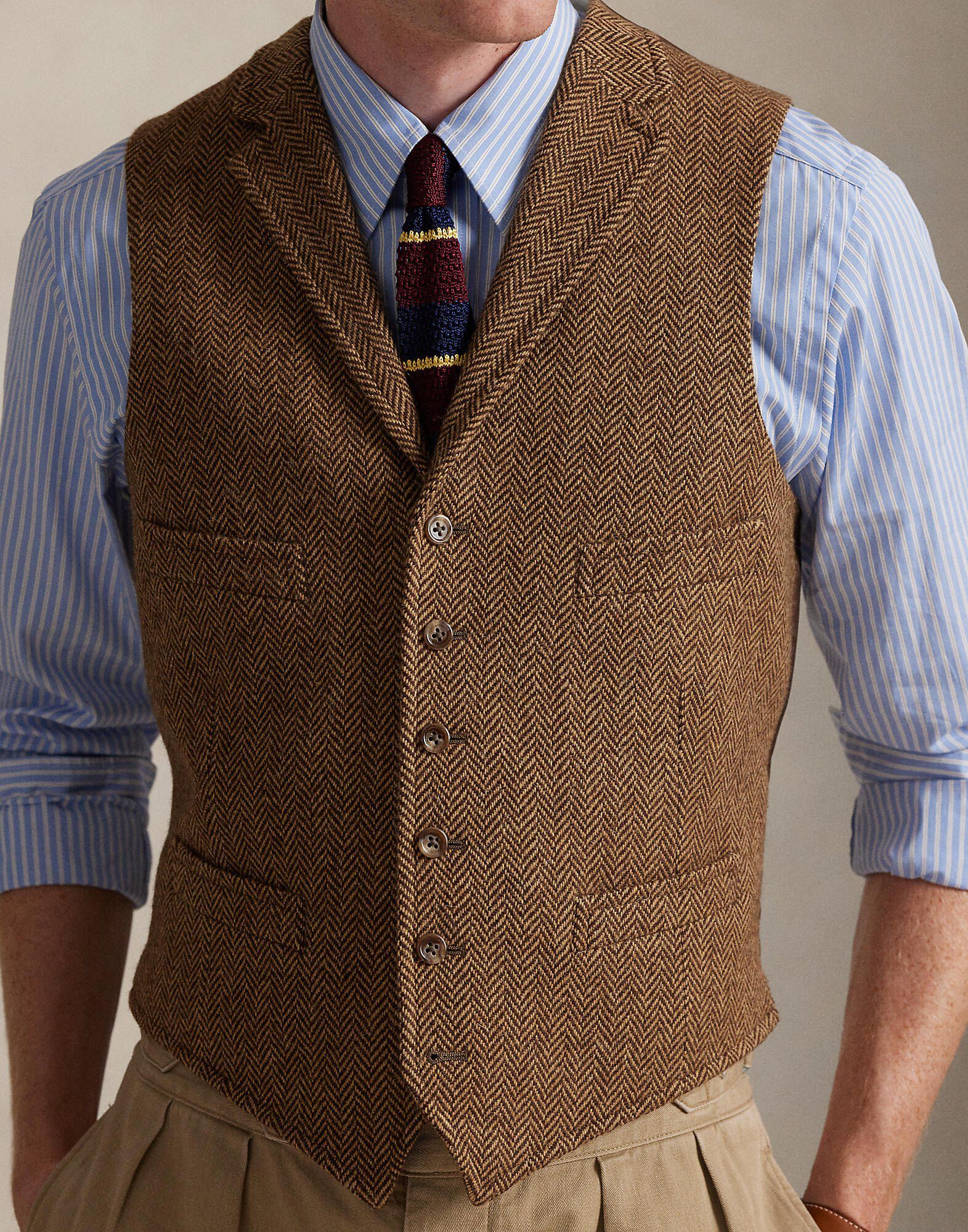 Wool Herringbone Vest