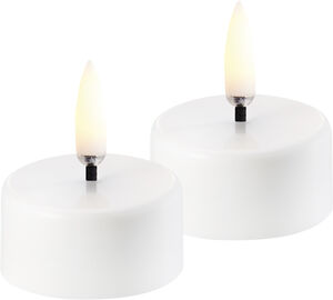 LED rechargeable tealight, White plain, 3,9x2,3 cm