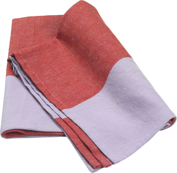 Hale Tea Towel - Red/Lilac