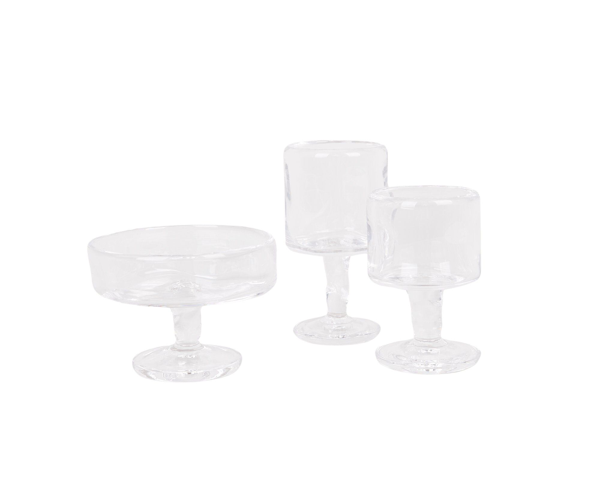 0405 Stem Glass Set of Two | Clear | Small