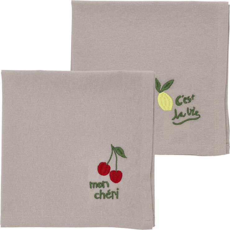 Tygservetter 40x40 Bistro 2 st Green