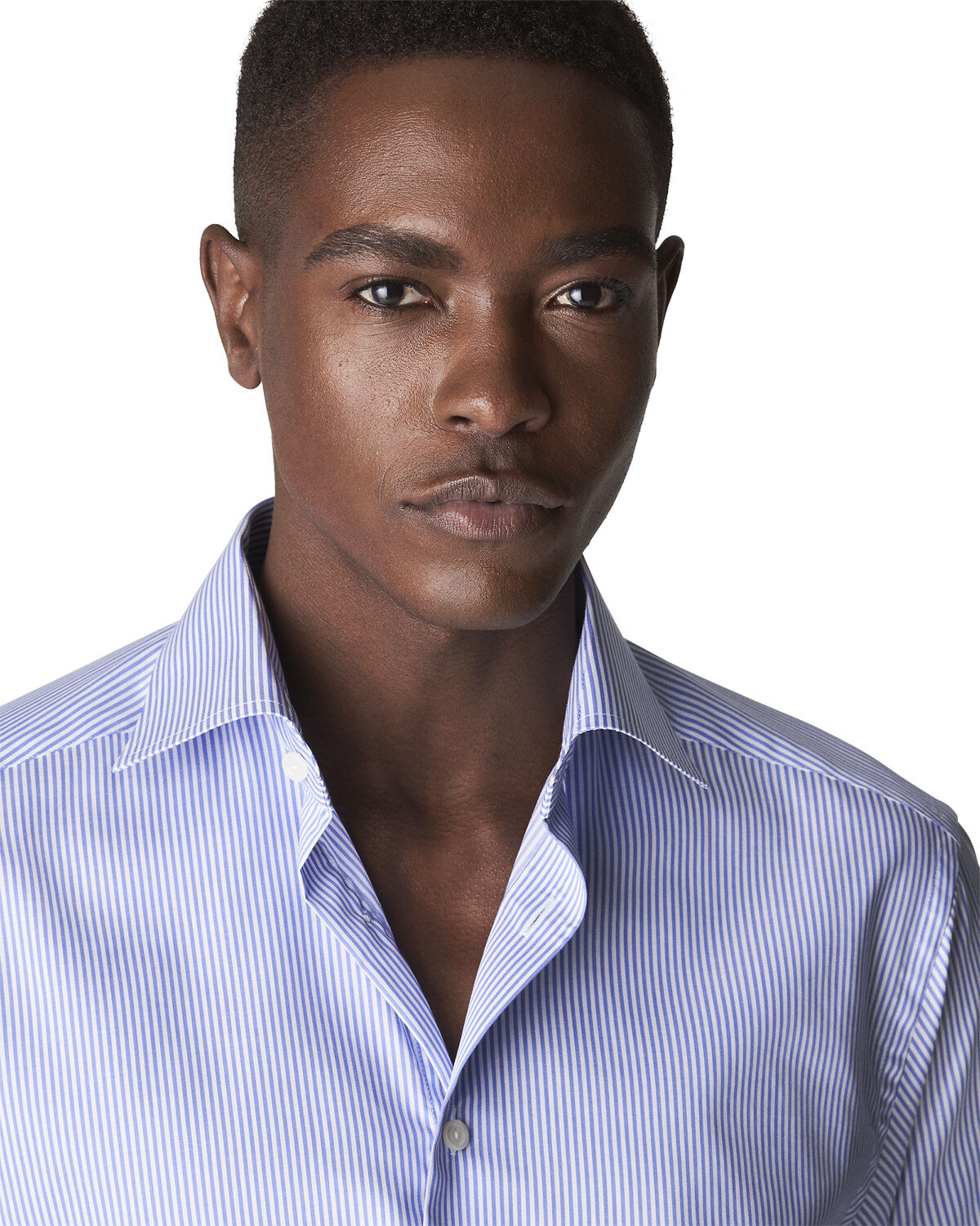 Contemporary Fit Mid Blue Twill Shirt