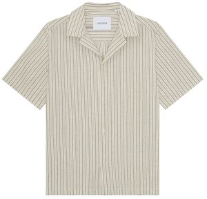 Stripe Cotton-Linen SS Shirt