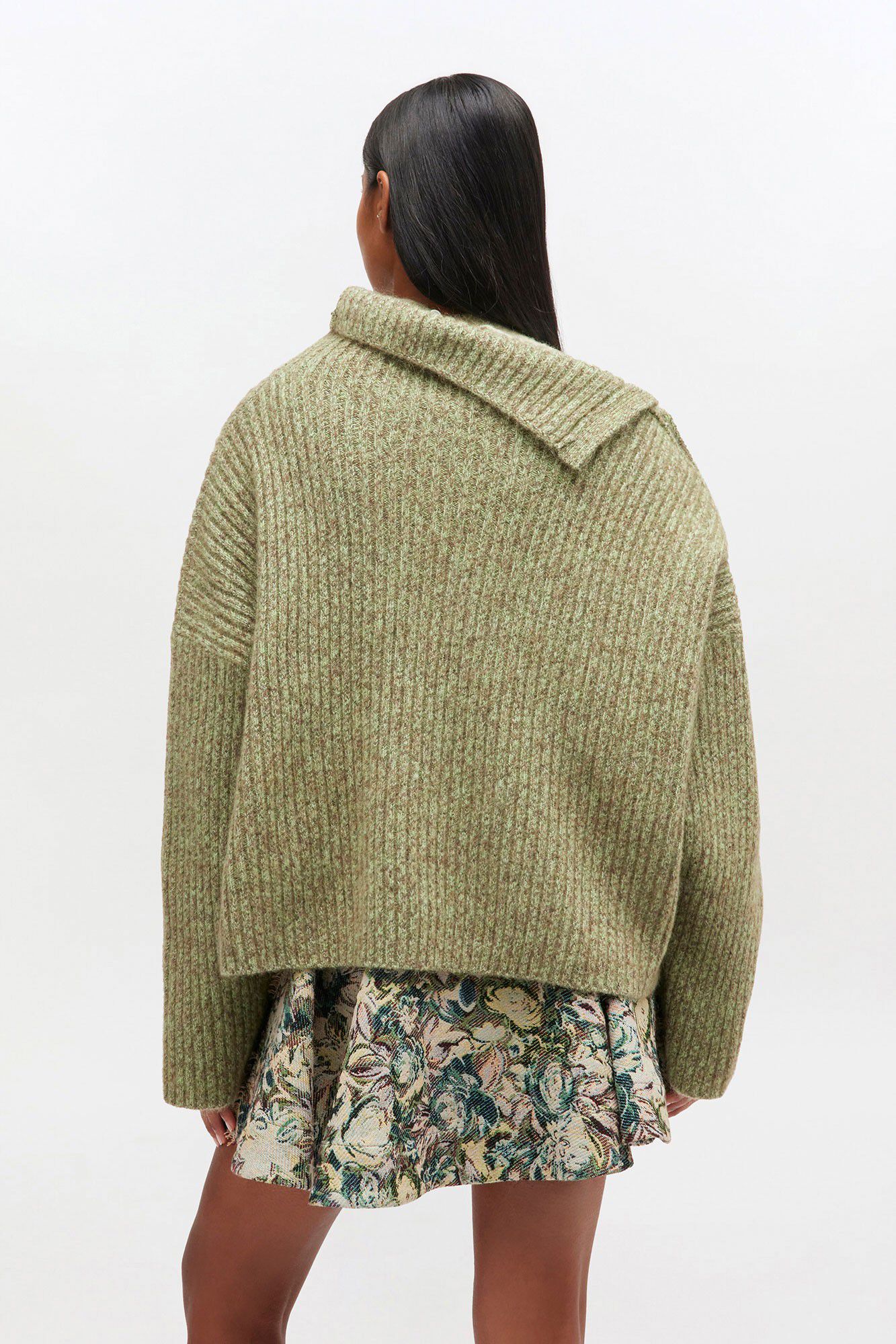 Melange Brushed Mohair Oversized Sw