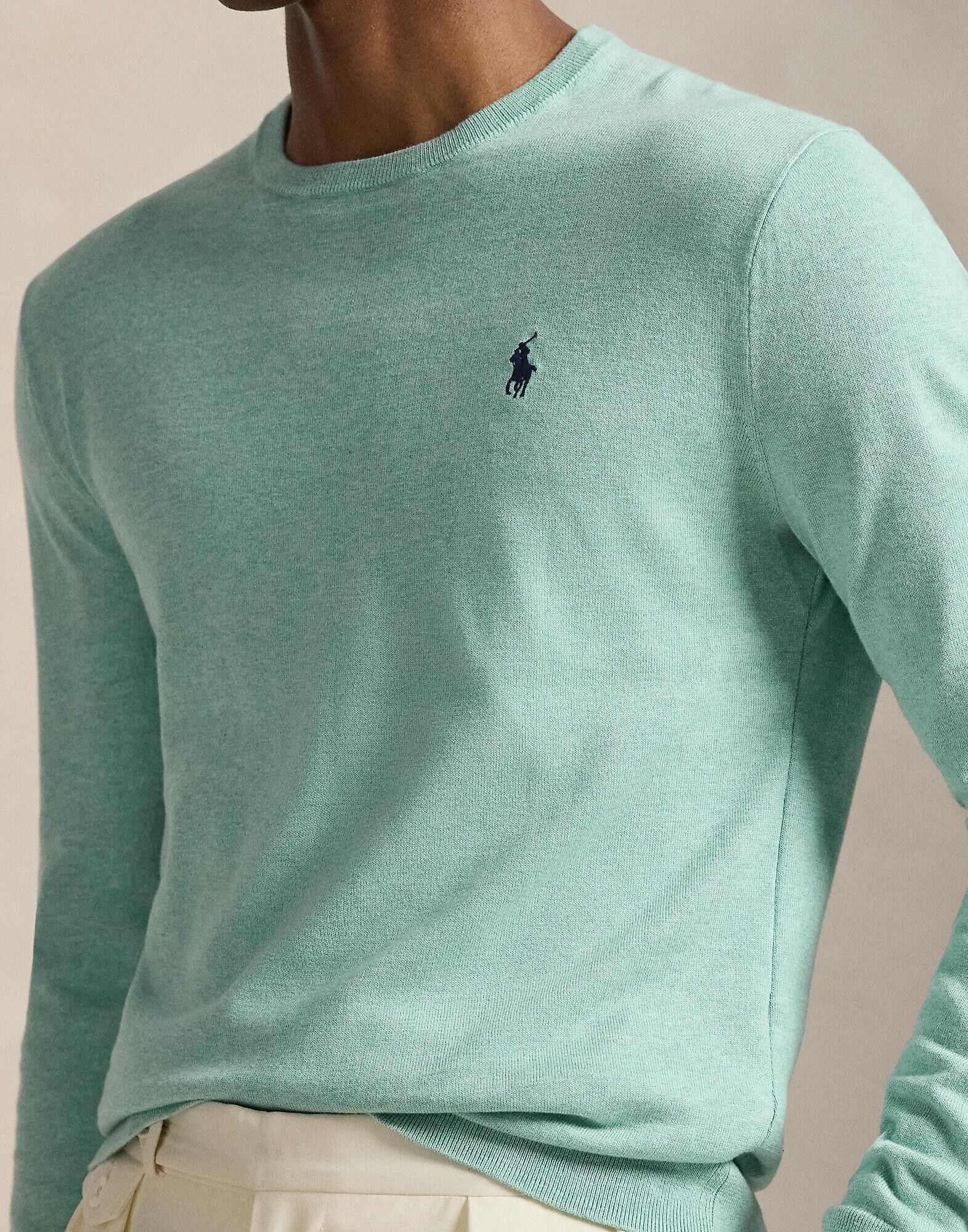 Slim Fit Textured Cotton Sweater