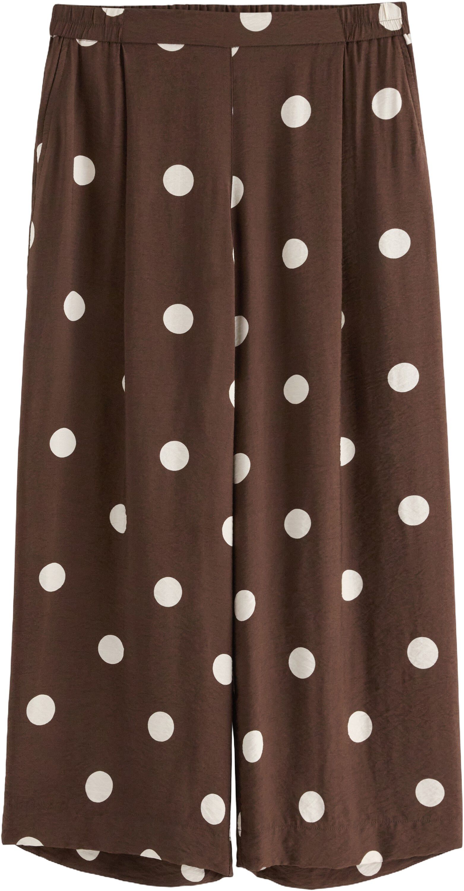 Cropped woven trousers in a wide si