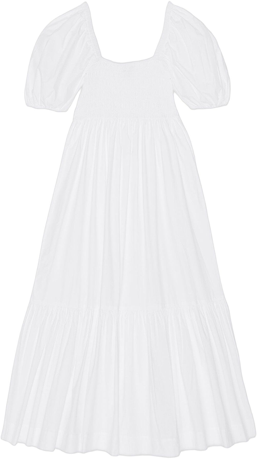 Cotton Poplin Smock Maxi Dress