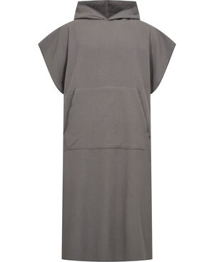 Poncho flat one side/terry back grey One Size