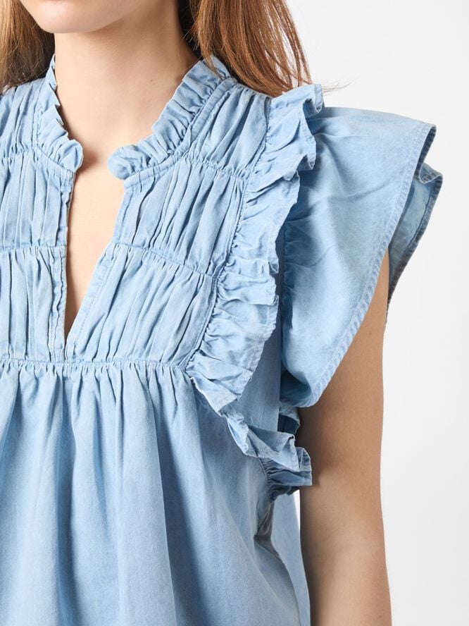 Jayla Denim Top