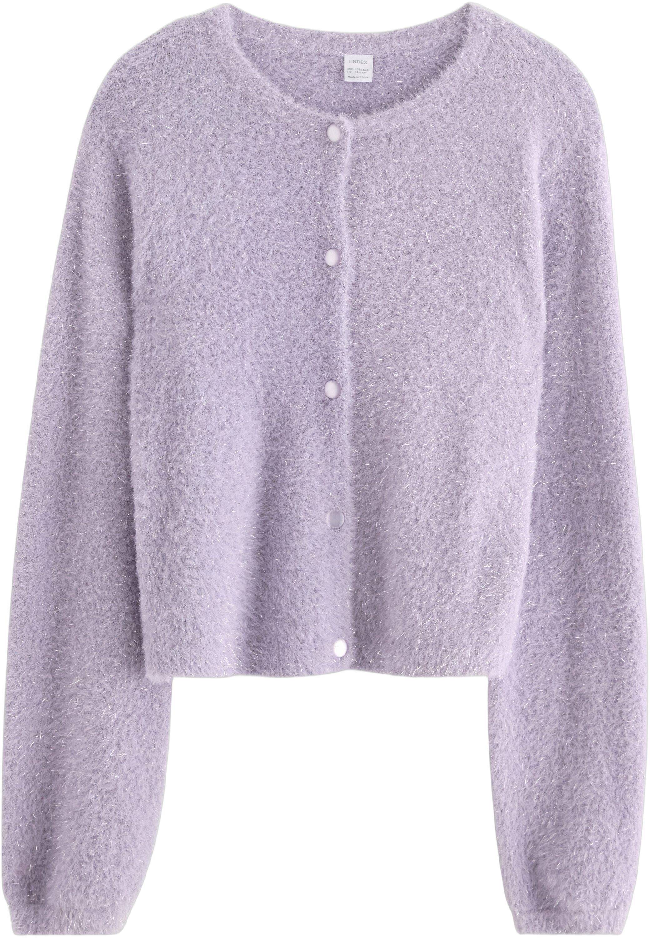Soft, fluffy cardigan in feather ya