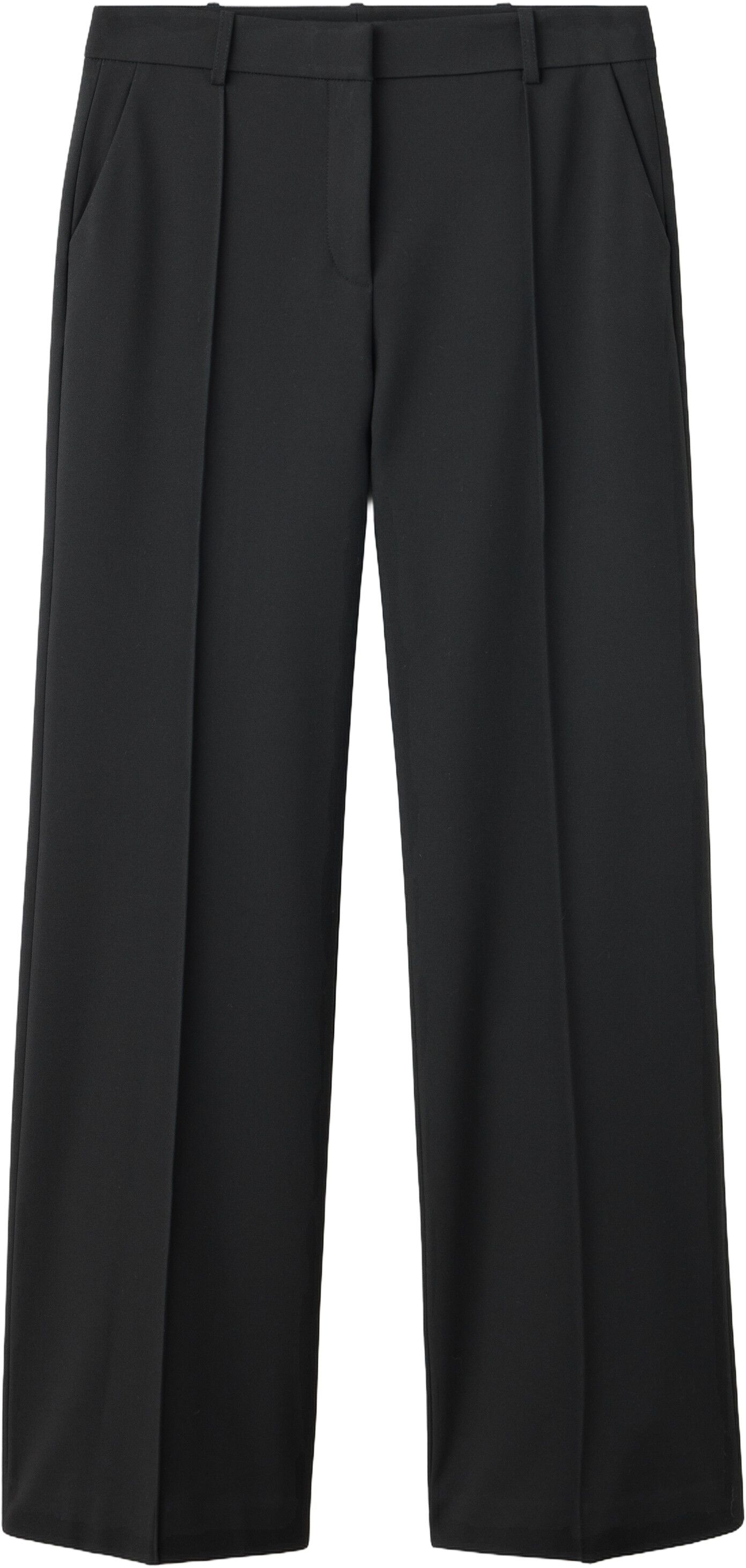 Flared trousers with seams