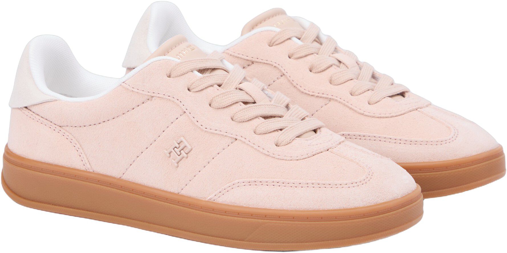 TH Monogram Plaque Suede Trainers