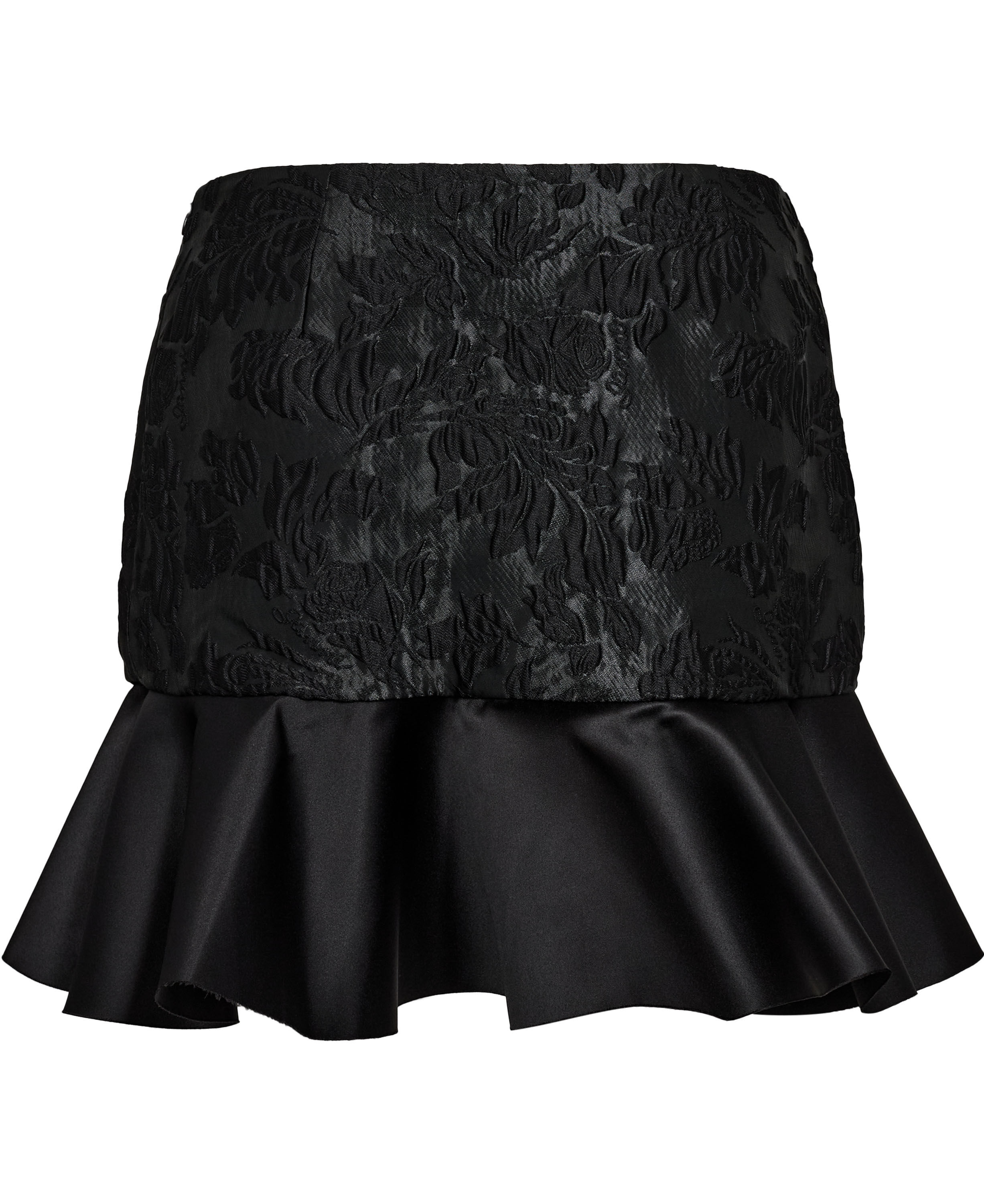 Satin Cloque Mini Skirt