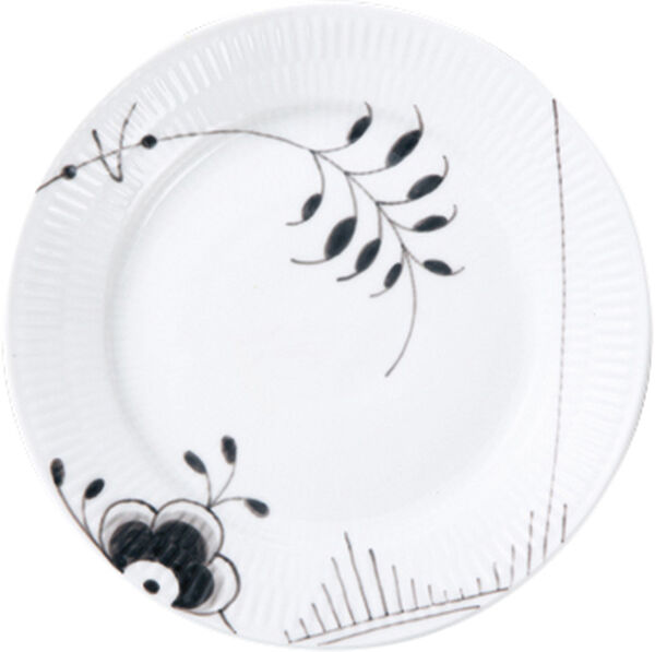 Black Fluted Mega 19 cm tallrik dekor nr. 2