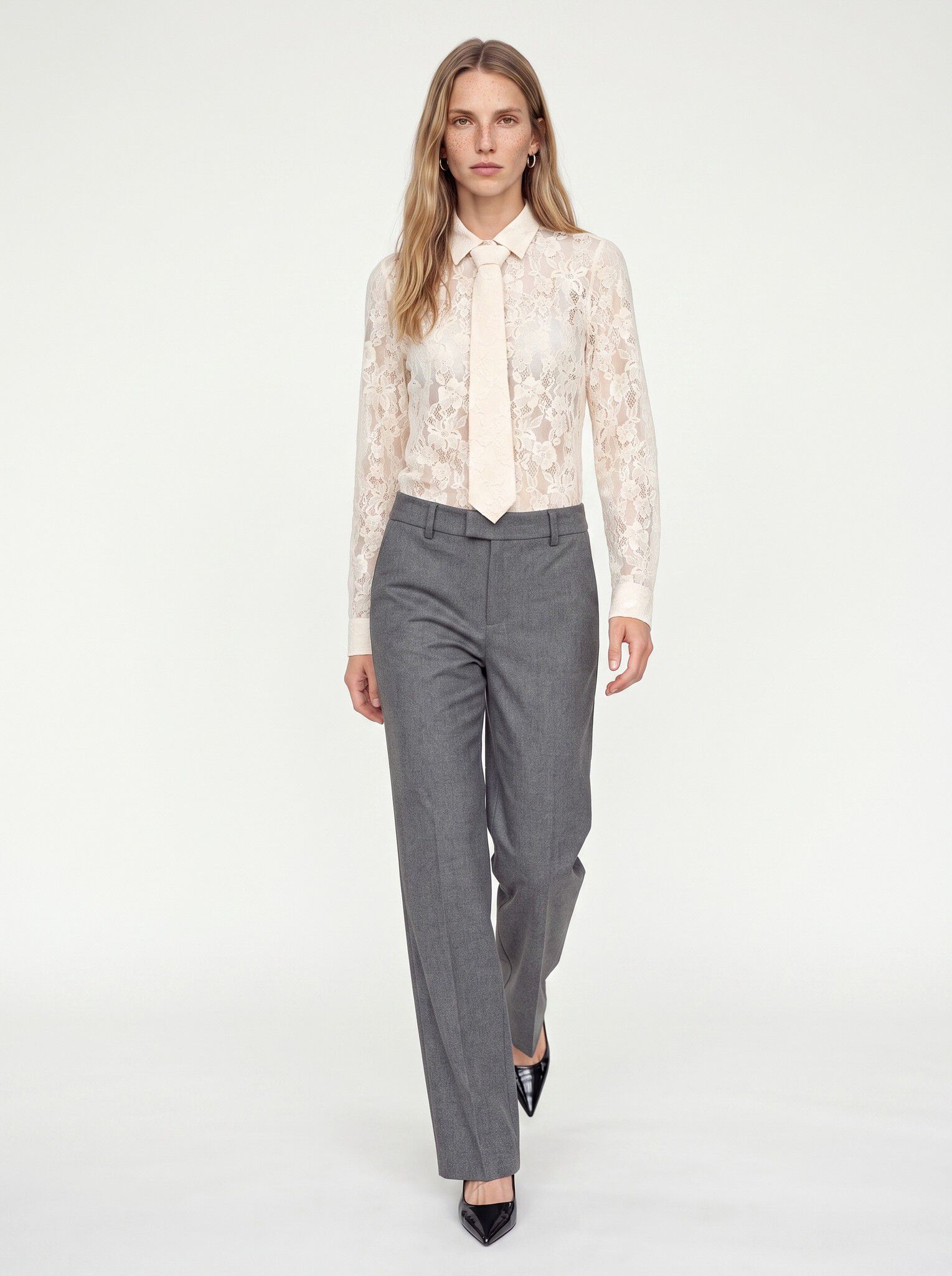 MMKether Lace Tie Shirt