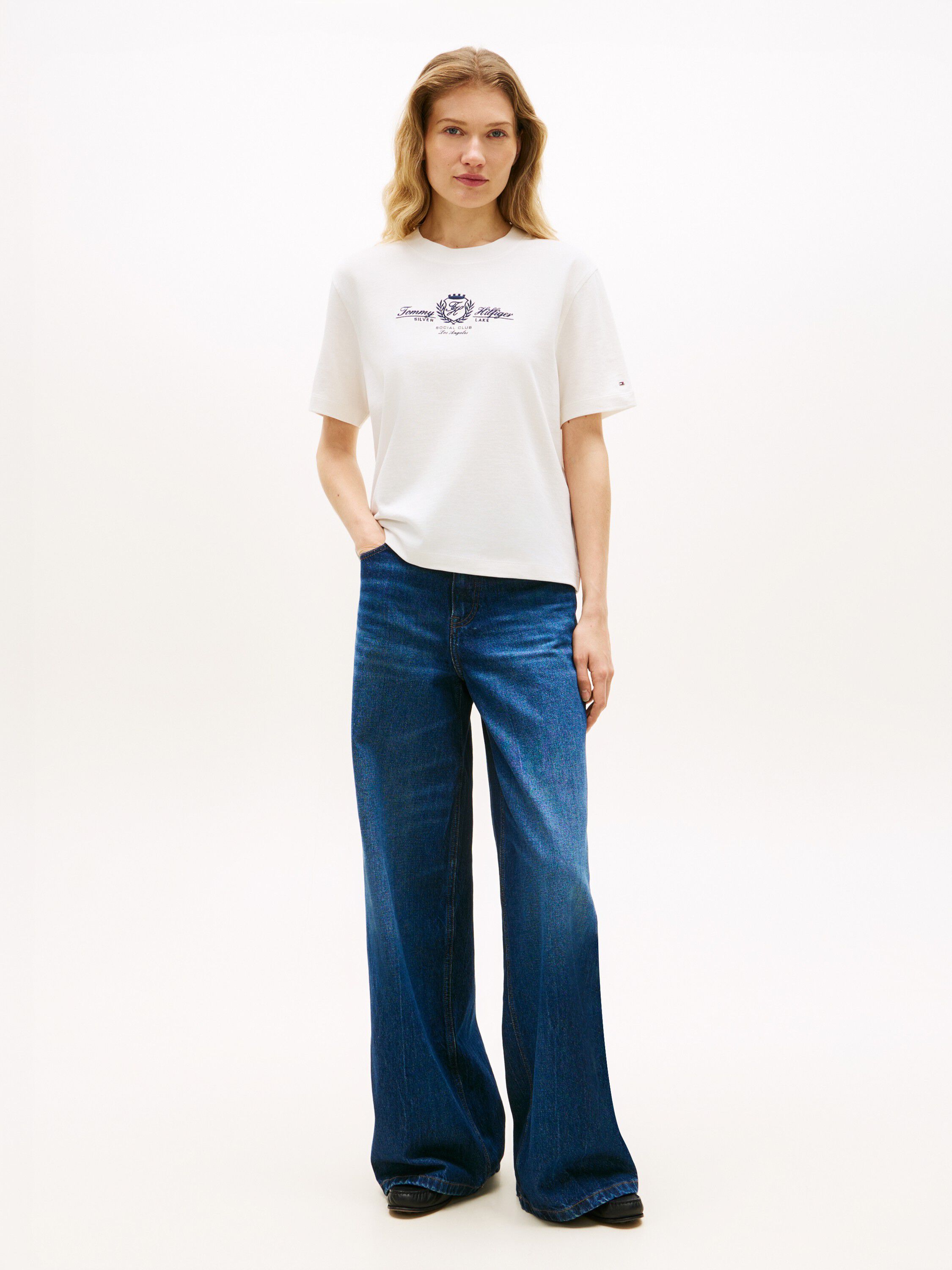 Crest Logo Embroidery Relaxed T-Shirt