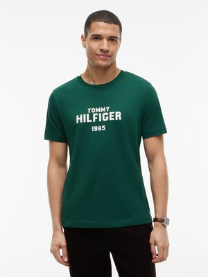 Contrast Logo Crew Neck Jersey T-Shirt