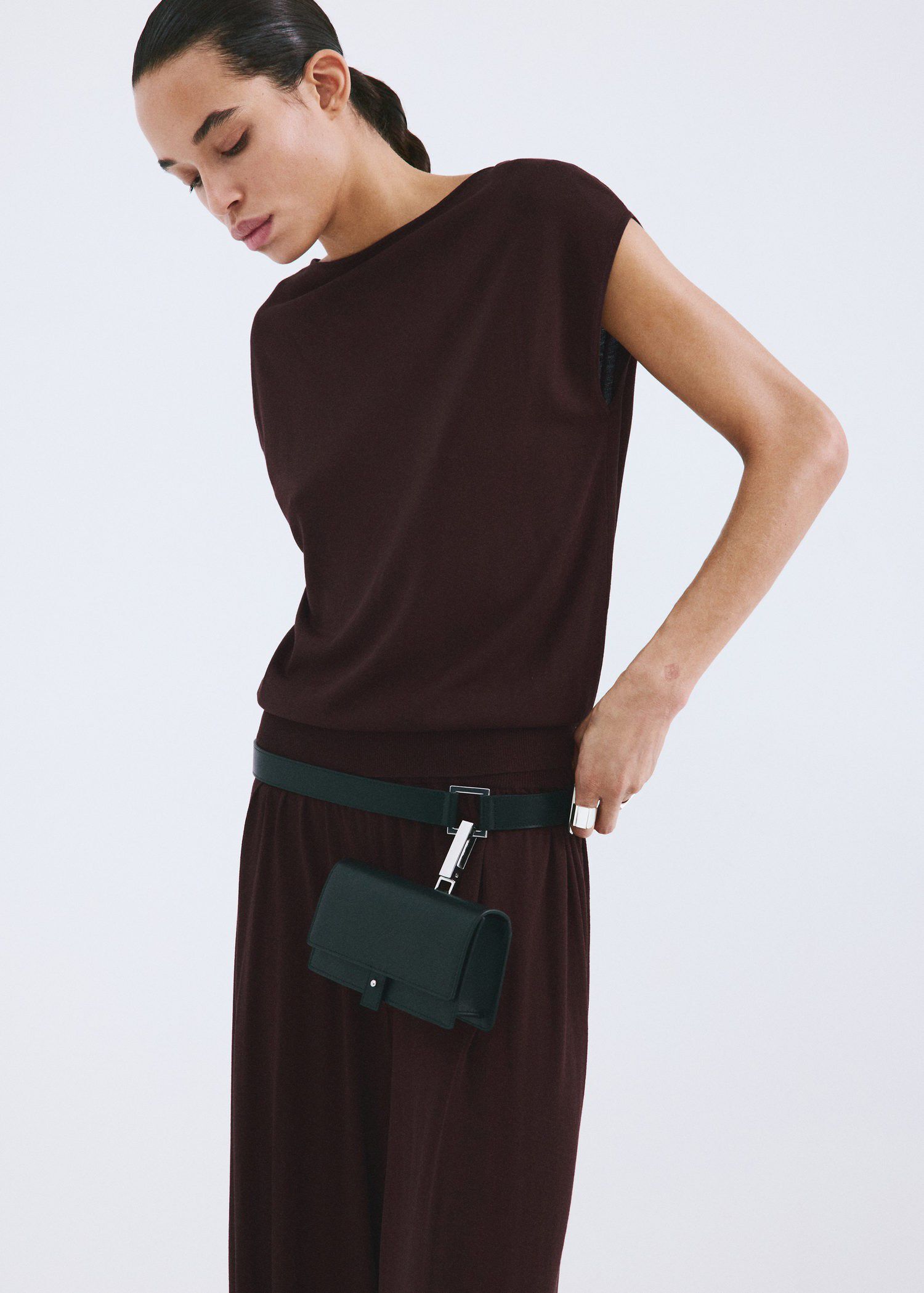 Balloon knit trousers