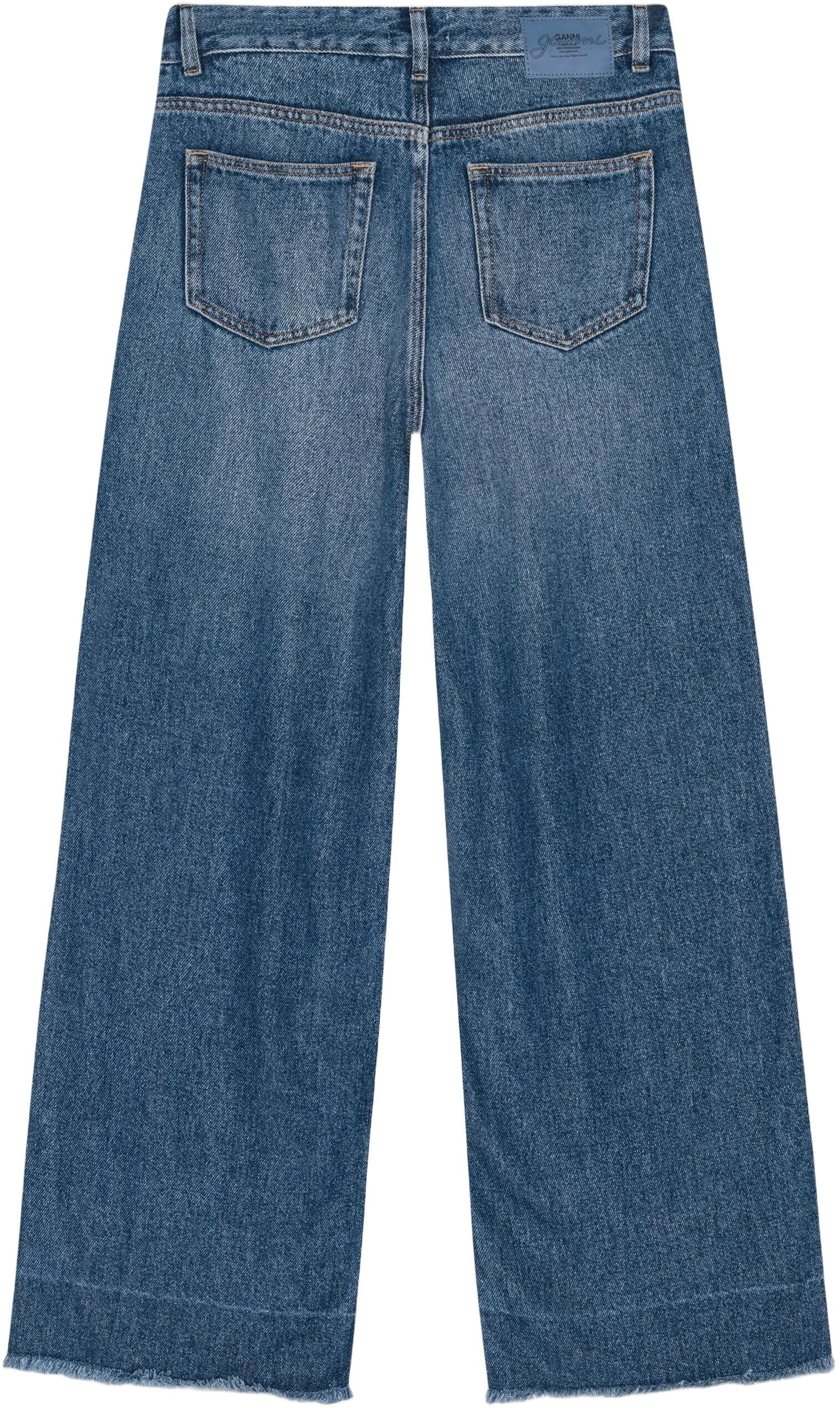 Light Denim Pleated Jeans