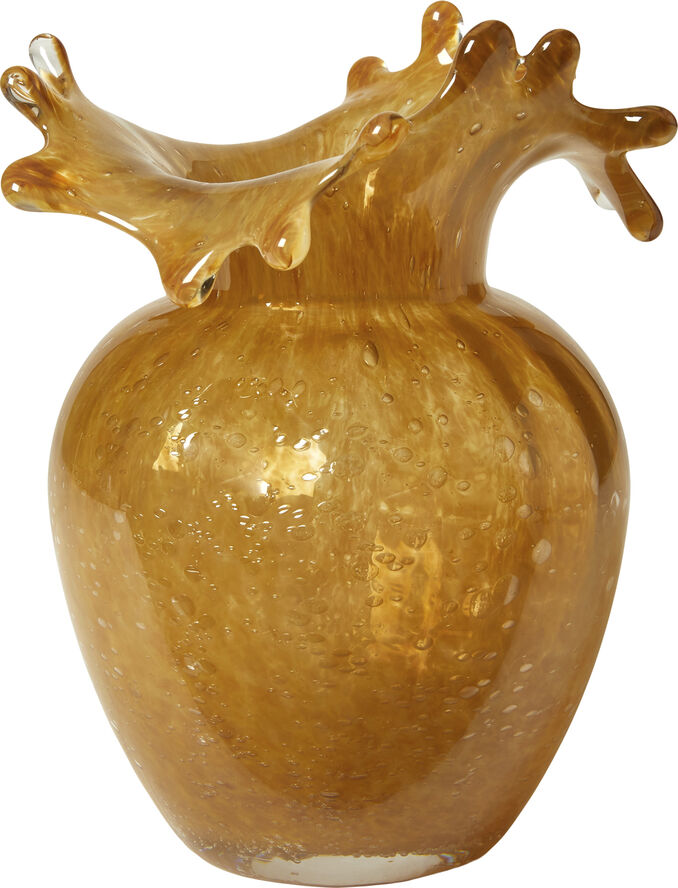 Vase skulpturel D13x18cm glas