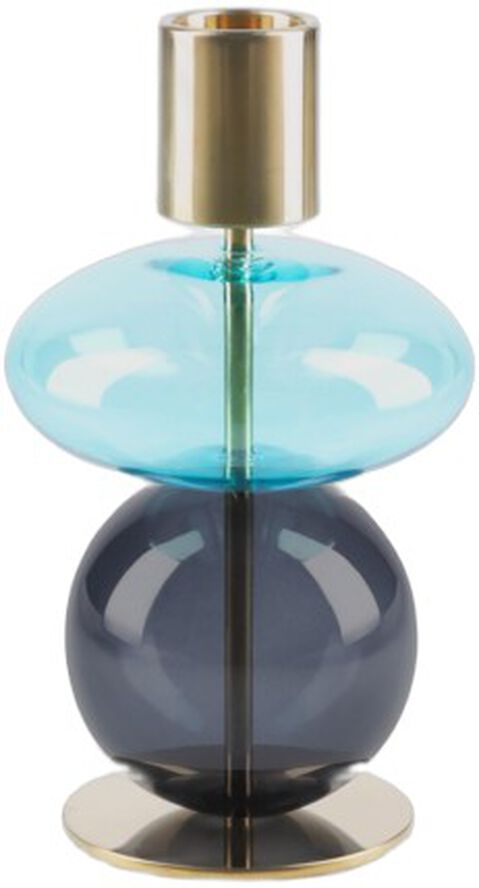 Bubble Lysestage H14 cm lys blå/smoke