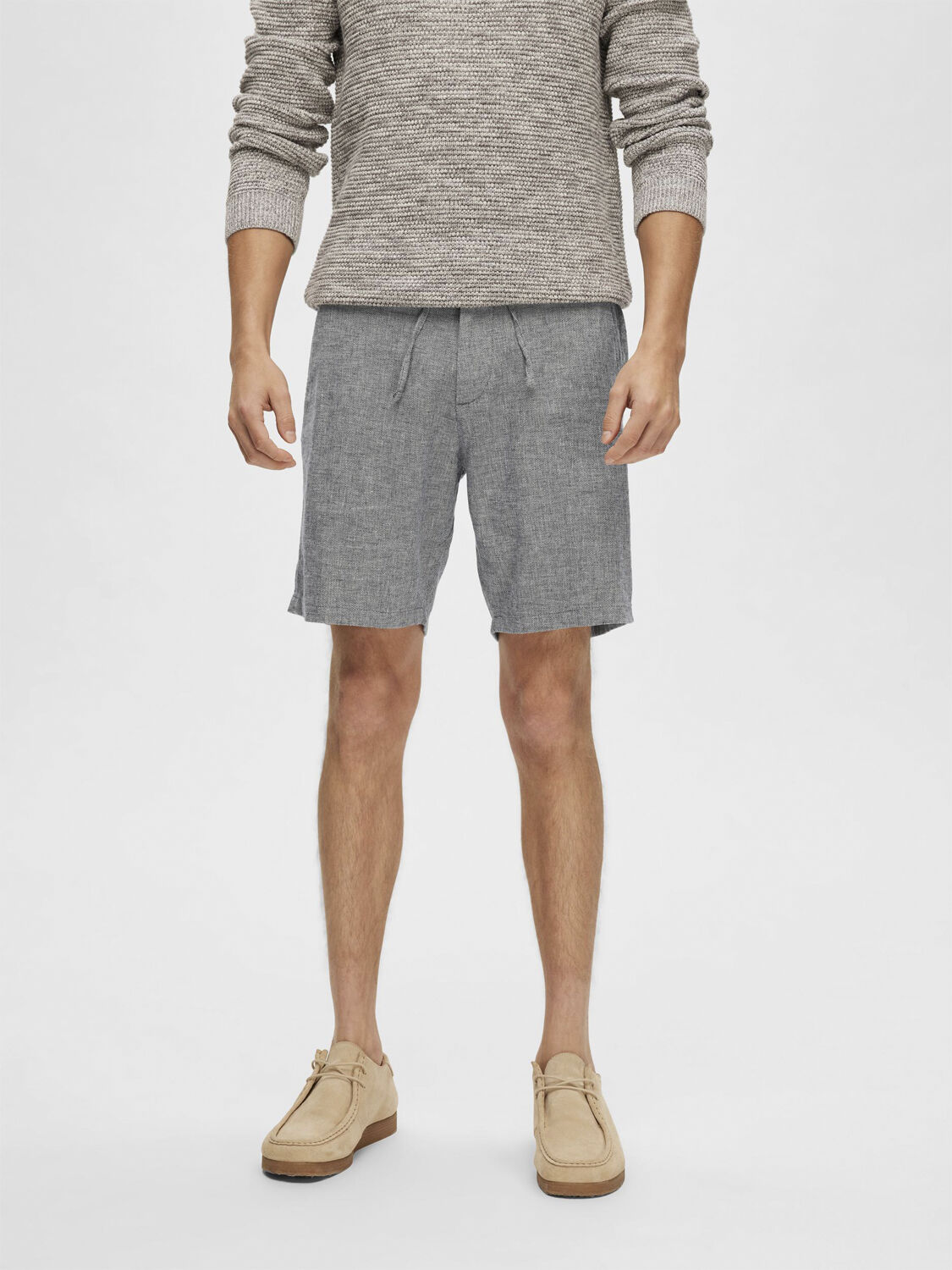 Slhregular-Brody Linen Bld Shorts Noos