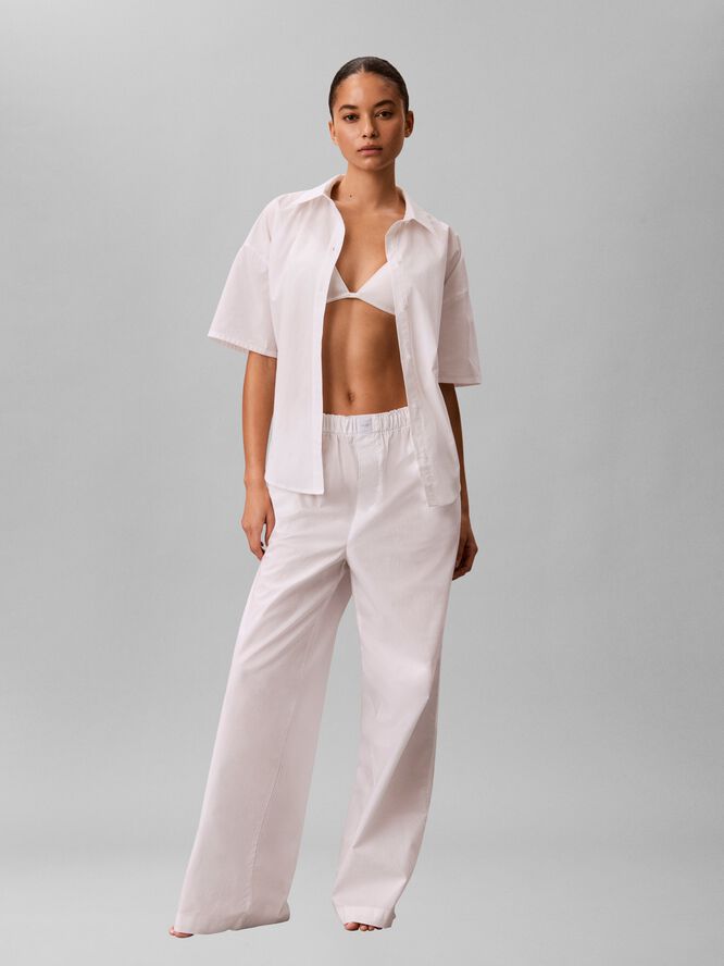 Logo Patch Poplin Pyjama Bottoms
