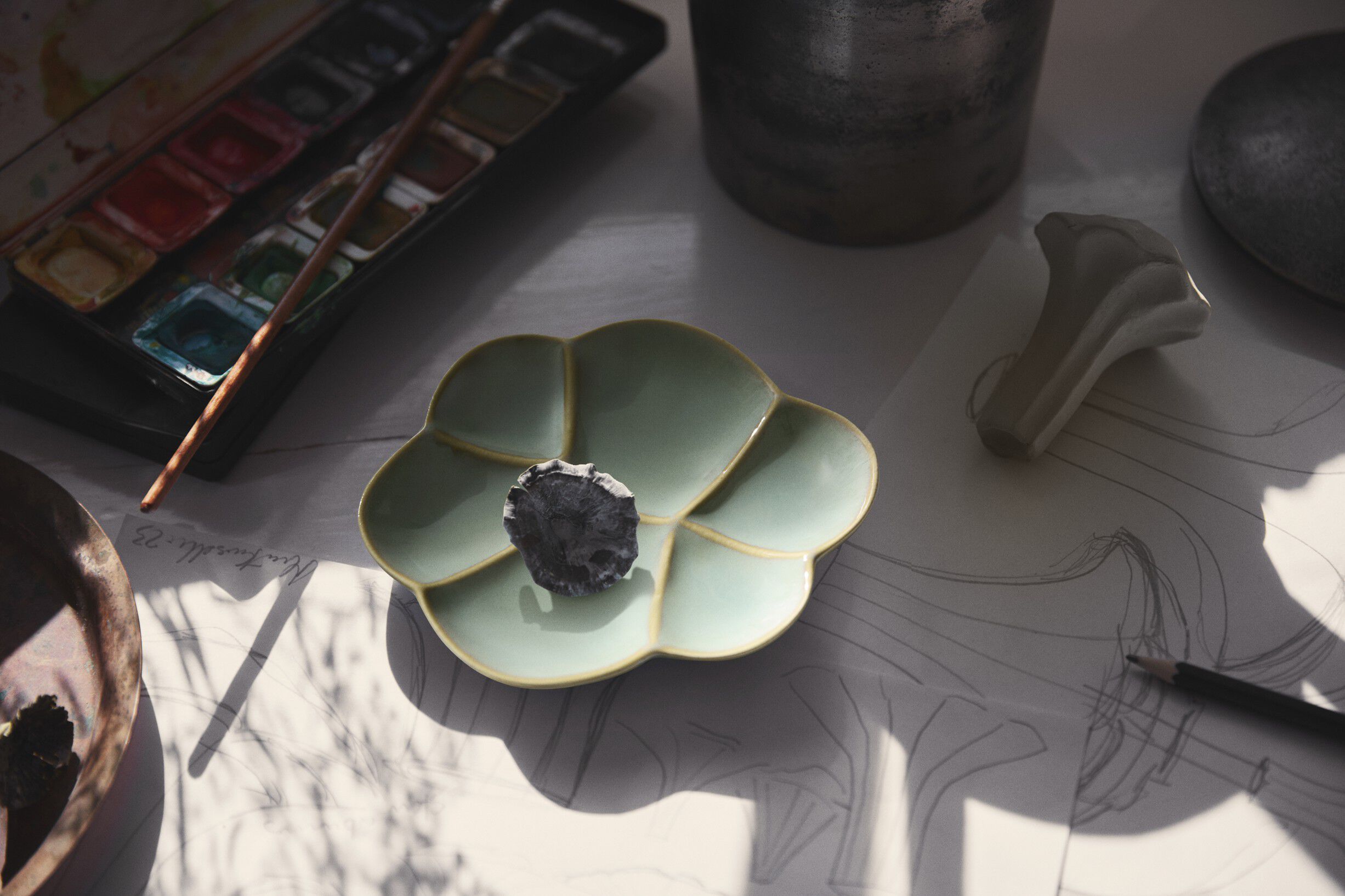 Kantarel Bordfad lille gr&oslash;n