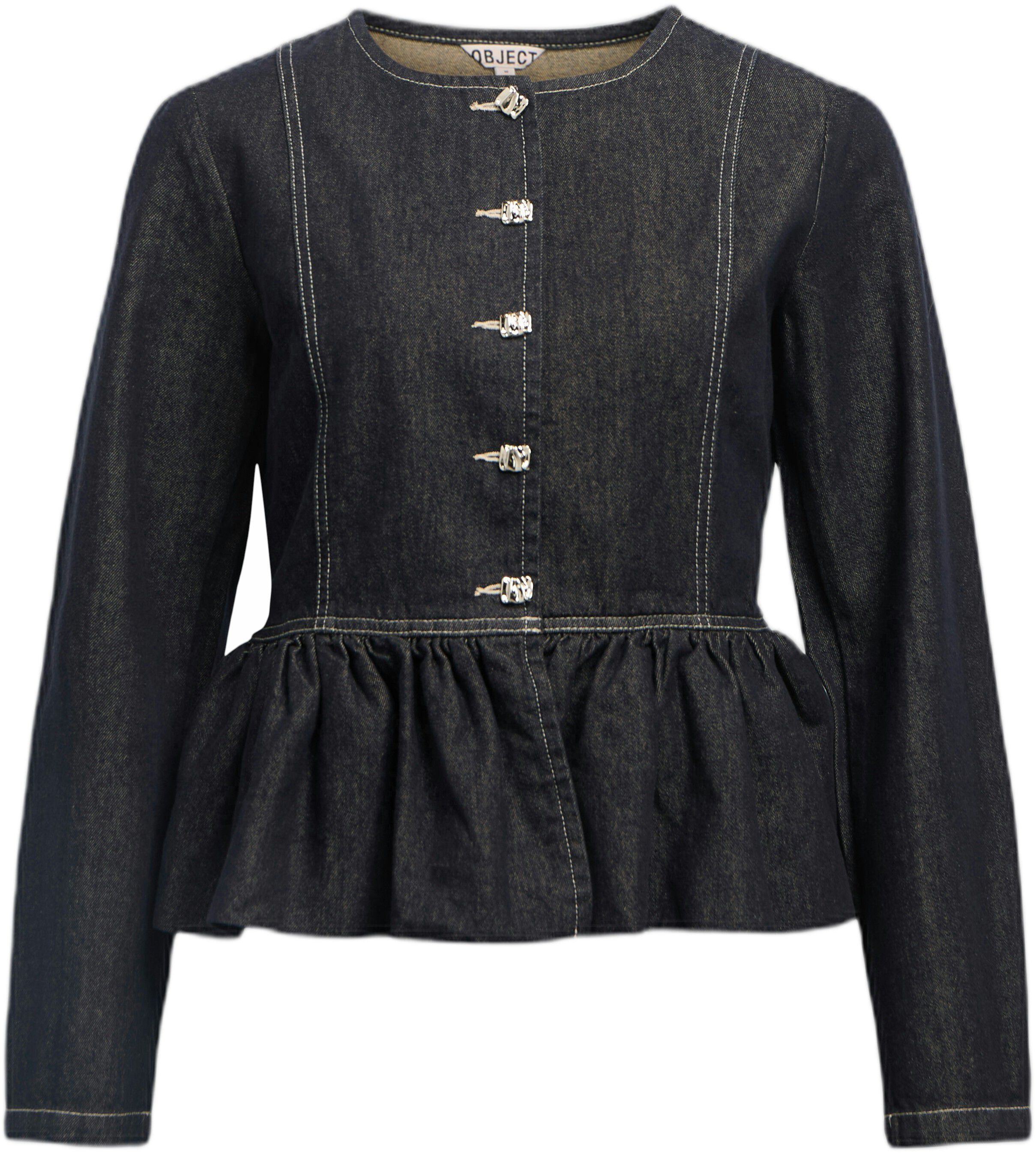 OBJANITA L/S RE DENIM BLAZER 142