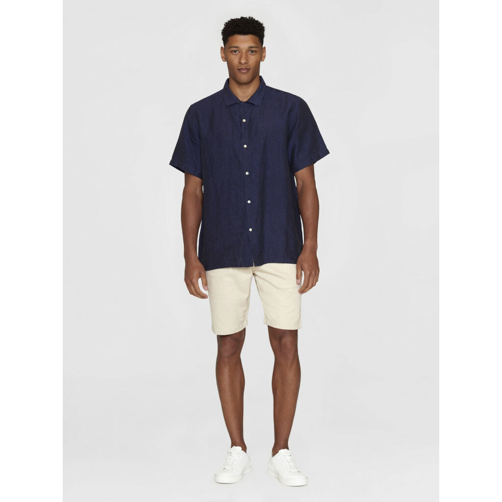 Box short sleeve linen shirt GOTS/Vegan