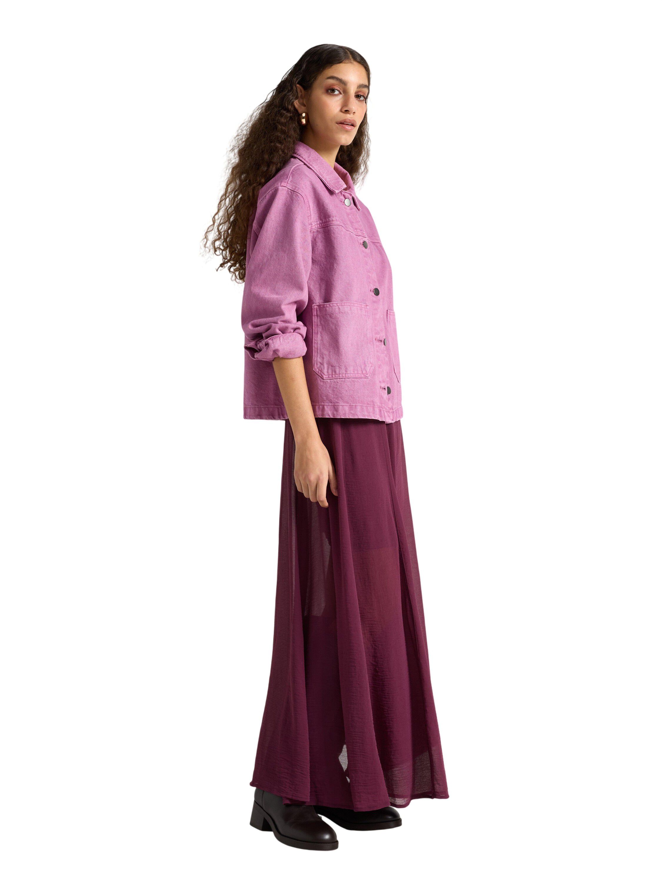 Flowy maxi skirt in chiffon with an