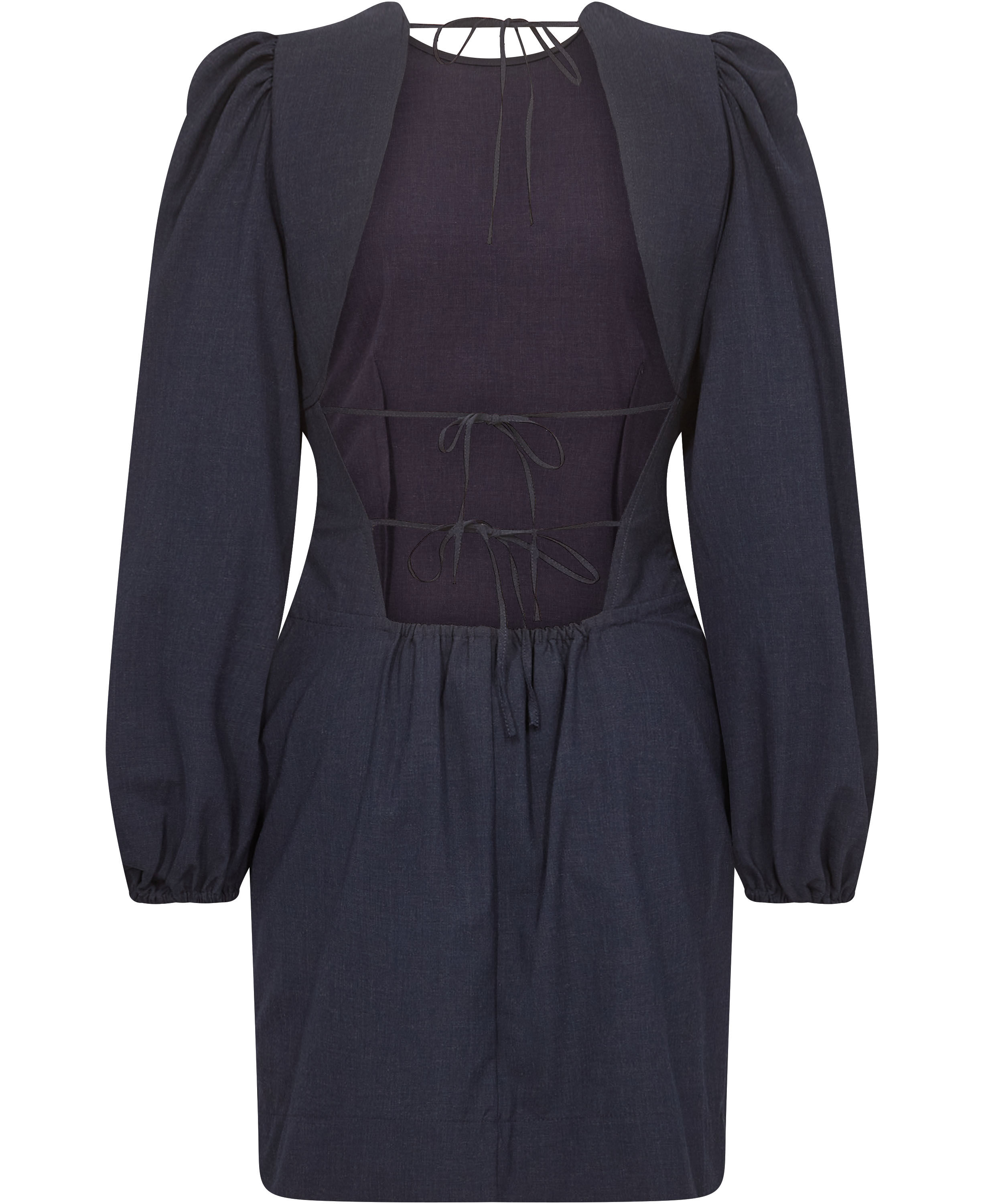 Drapey Melange Open Back Mini Dress