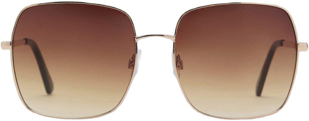 Square metallic frame sunglasses