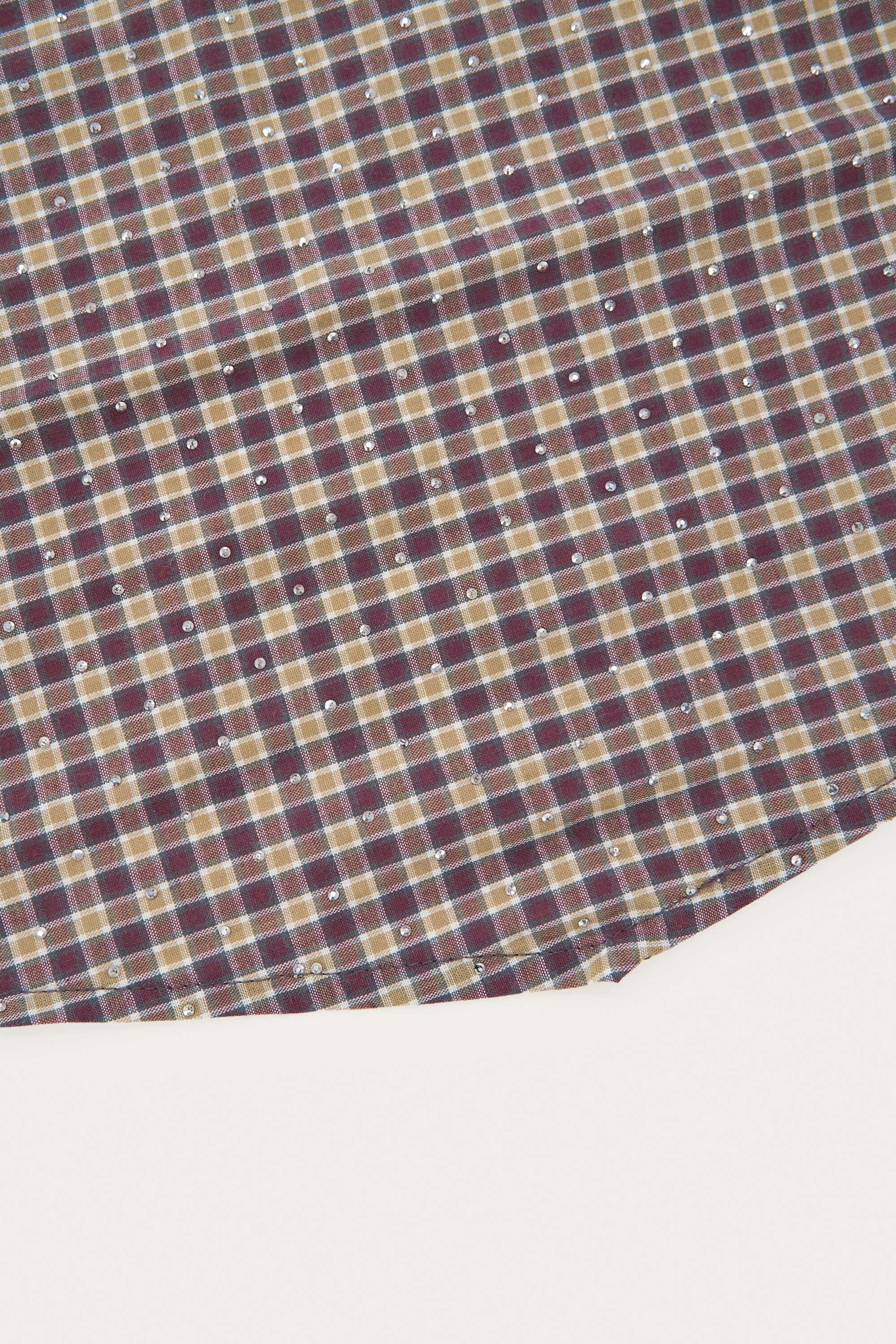 Scarf diamond shape checked strass